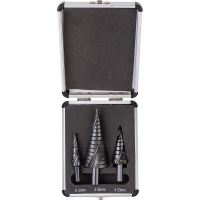 Punta per metallo, a gradini, professionale, titanio, set da 3 pezzi, 4-12/20/32 mm, Richmann Exclusive