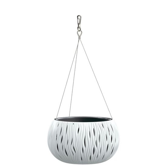  Vaso da fiori decorativo, rotondo, bianco, 37x21,8 cm, Sandy Bowl