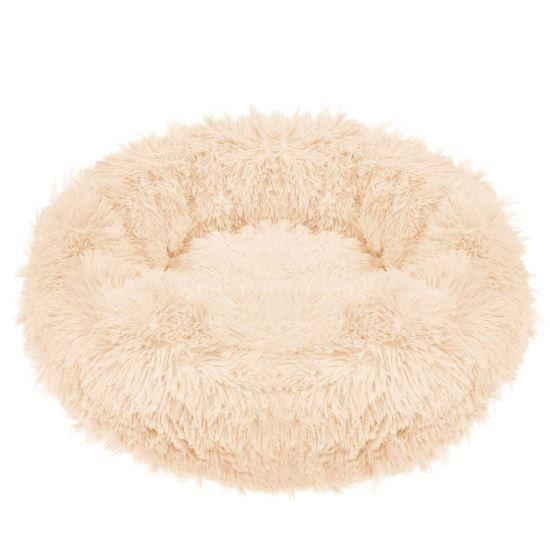 Weiches Bett für Hunde/Katzen, creme, 70 cm