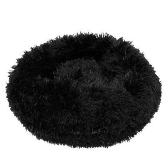 Cuccia morbida per cani/gatti, nera, 70 cm