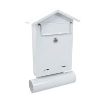Cassetta postale, con spazio per giornali, bianco, formato B6, 23x7x37,5 cm, Damech