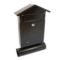 Cassetta postale con spazio per giornali, marrone, formato B6, 23x7x37,5 cm, Damech