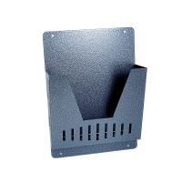 Cestino/scatola pubblicitaria per giornali, taglio profondo, grigio, formato A4, 23x9x32 cm, Damech