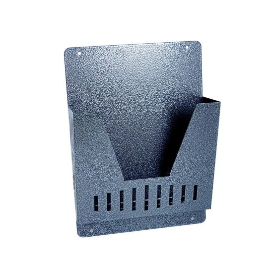 Cestino/scatola pubblicitaria per giornali, taglio profondo, grigio, formato A4, 23x9x32 cm, Damech