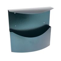 Cestino/scatola pubblicitaria, per giornali, con tetto, verde, formato C4, 34x11,5x33 cm, Damech