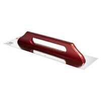 Grattugia in acciaio inossidabile, Olejnik, 13x68 cm, manico lungo in legno, Rosso