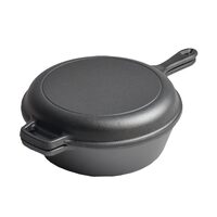 Gusseisentopf mit Bratpfannendeckel, Perfect Home, 14x27 cm