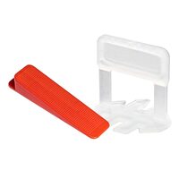 Set zum Nivellieren und Ausrichten von Keramikfliesen, Abstandshalter 500 Stück x 1 mm, Keile 100 Stück, Beorol