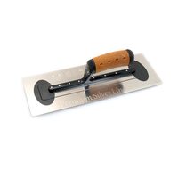 Cazzuola in acciaio inossidabile, Olejnik, temprato, MediumFlex, manico in sughero, laminato a freddo, argento, 0,4 mm, 356x120 mm
