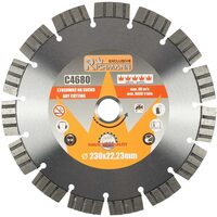 Disco diamantato segmentato, cemento, taglio a secco, 230 mm/22,23 mm, Richmann Exclusive
