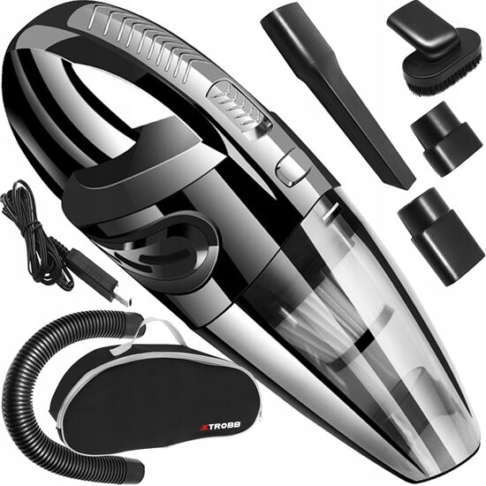 Aspirapolvere per auto con batteria, 90 W, filtro HEPA, USB, con accessori, 35x11 cm, Xtrobb