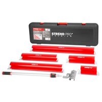 Set 5 ferri da stiro professionali, acciaio inox, con supporto, manico telescopico, 25, 40, 60, 80, 100 cm, Strend Pro Premium Ergonomic