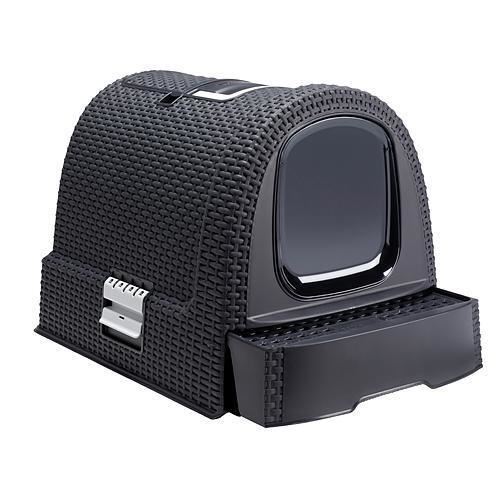  Cassetta igienica con tetto, porta battente, filtro, antracite, 51x38x40 cm, Strend Pro