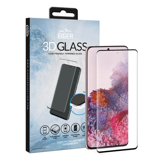 Folie Samsung Galaxy S20 FE G780 / S20 FE 5G Eiger Glass 3D Case Friendly Clear Black