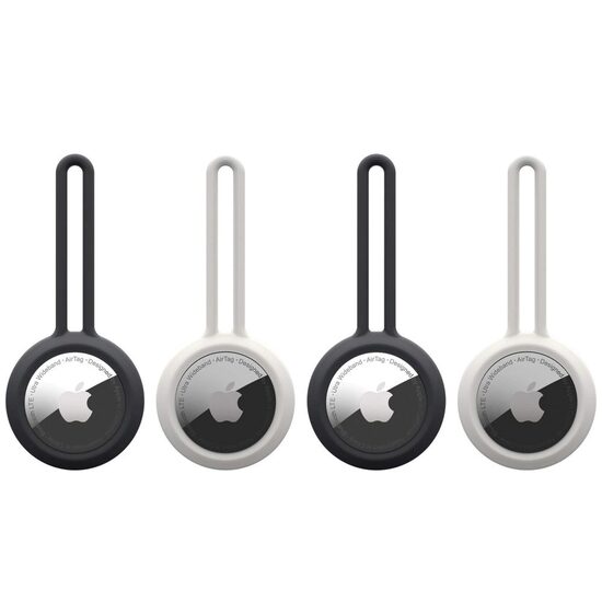 Custodia AirTag Apple UAG Dot Loop Nero/Marshmallow (4 pezzi/confezione)