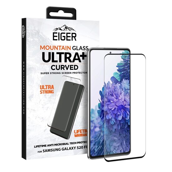 Folie Samsung Galaxy S20 FE / S20 FE 5G Eiger Glass 3D Ultra + Case Friendly Klar Schwarz
