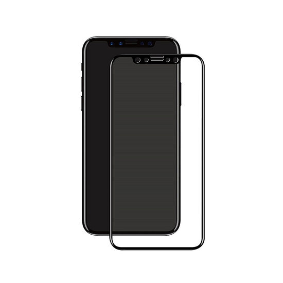 Folie iPhone 11 Pro / XS / X Eiger Glass 3D Edge to Edge Clear Black (0,33 mm, 9H, perfekte Passform, gebogen