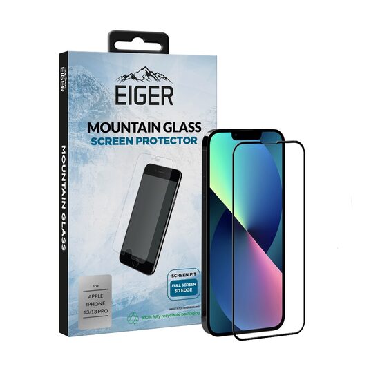 Folie iPhone 13 / 13 Pro Eiger 3D Glas Edge to Edge Clear Black