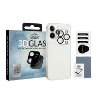Pellicola per fotocamera nera trasparente in vetro Eiger 3D per iPhone 13 Pro