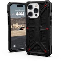 iPhone 14 Pro Hülle UAG Monarch Series Kevlar Schwarz, militärischer Falltest