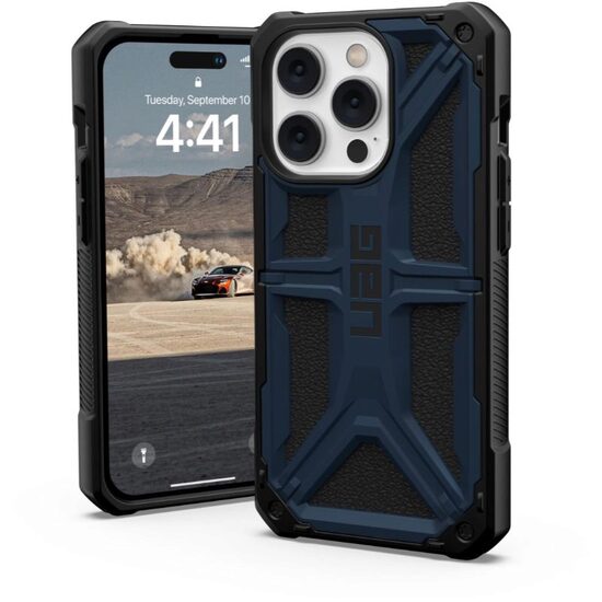 iPhone 14 Pro Hülle UAG Monarch Series Mallard, militärischer Falltest