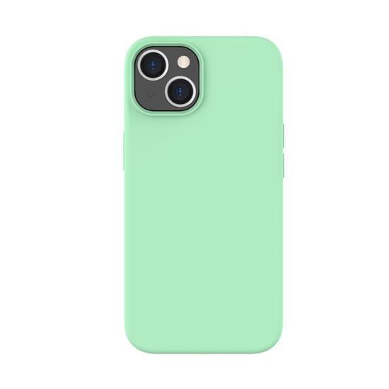 Lemontti Custodia Liquid Silicon MagCharge iPhone 14 Pistacchio (protezione a 360°, materiale pregiato, foderata in microfibra)