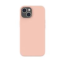 Lemontti Case Liquid Silicon MagCharge iPhone 14 Corail (protection 360°, matière fine, doublée microfibre)