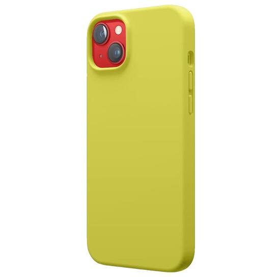 Lemontti Custodia Liquid Silicon MagCharge iPhone 14 Giallo (protezione a 360°, materiale pregiato, foderata in microfibra)