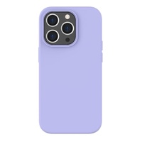 Lemontti Case Liquid Silicon MagCharge iPhone 14 Pro Lila (360°-Schutz, feines Material, gefüttert mit Mikrofaser)