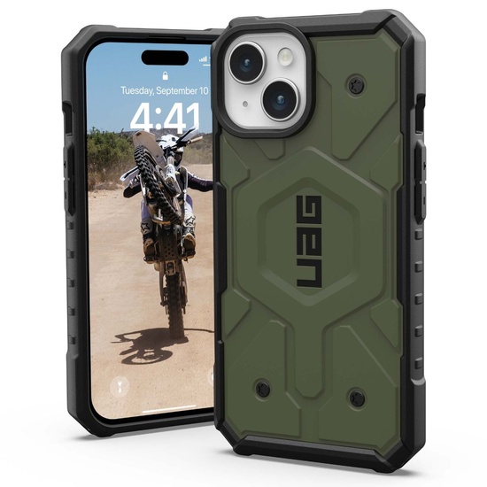 UAG Pathfinder-hoesje Magsafe iPhone 15 Plus Olive Drab