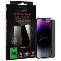 Eiger Folie Glass 2.5D Mountain Glass Privacidad iPhone 15 / 15 Pro Negro