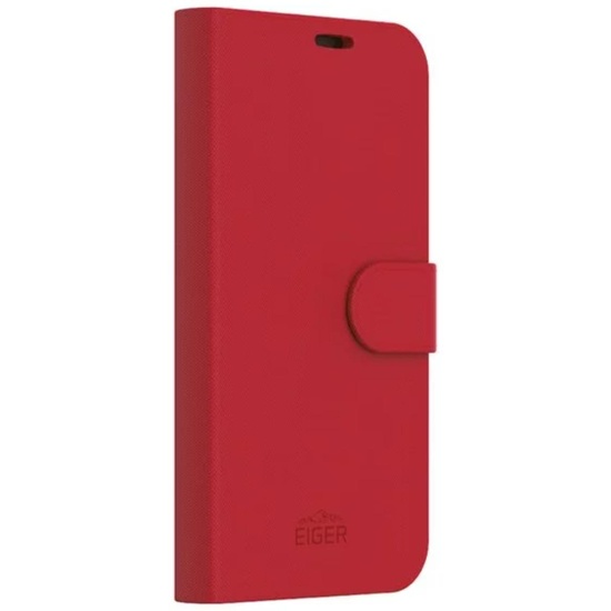 Funda tipo libro Eiger Husa North para iPhone 15 Pro, color rojo